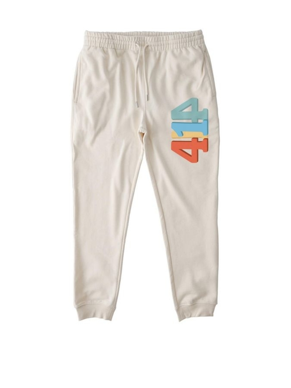 Cream Women's Joggers with Colorblock 44 Graphic